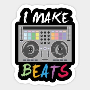 DJ Music Producer Audio - I make beats - Disco EDM Sticker